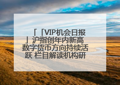 「VIP机会日报」沪指创年内新高 数字货币方向持续活跃 栏目解读机构研报 相关公司4日最高涨44.86%
