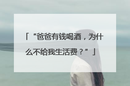 “爸爸有钱喝酒，为什么不给我生活费？”