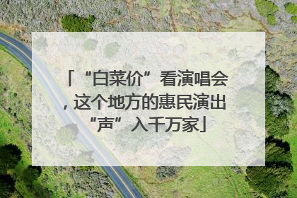 “白菜价”看演唱会，这个地方的惠民演出“声”入千万家