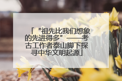 “祖先比我们想象的先进得多”——考古工作者泰山脚下探寻中华文明起源