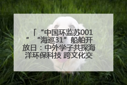 “中国环监苏001”“海巡31”船舶开放日：中外学子共探海洋环保科技 跨文化交流筑牢“蓝色”友谊