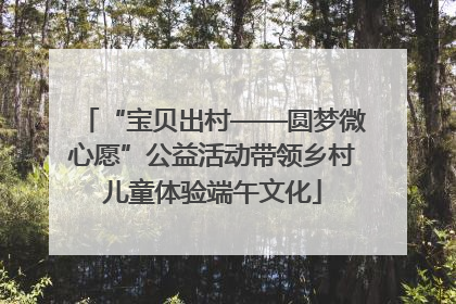 “宝贝出村——圆梦微心愿”公益活动带领乡村儿童体验端午文化
