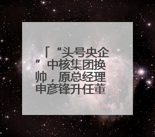 “头号央企”中核集团换帅，原总经理申彦锋升任董事长