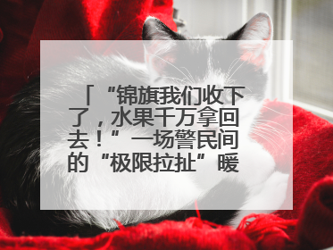 “锦旗我们收下了，水果千万拿回去！”一场警民间的“极限拉扯”暖了整个城