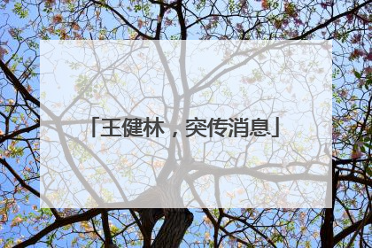 王健林，突传消息