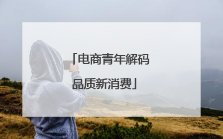 电商青年解码品质新消费