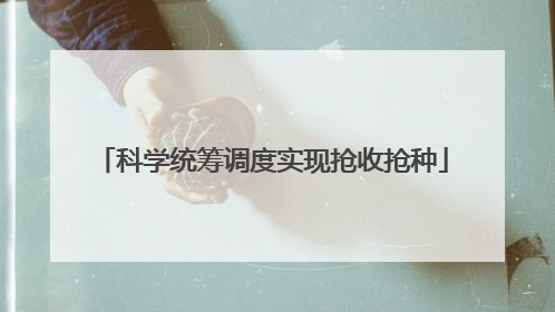 科学统筹调度实现抢收抢种