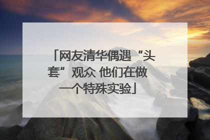 网友清华偶遇“头套”观众 他们在做一个特殊实验