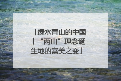绿水青山的中国丨“两山”理念诞生地的富美之变