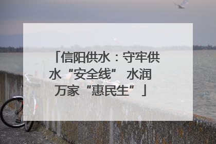 信阳供水：守牢供水“安全线” 水润万家“惠民生”