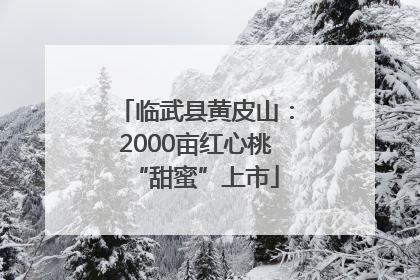 临武县黄皮山：2000亩红心桃“甜蜜”上市