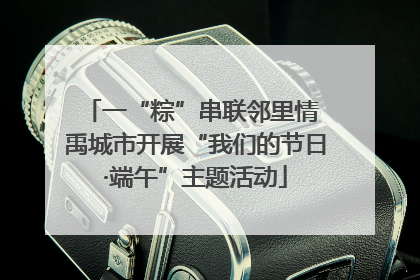 一“粽”串联邻里情 禹城市开展“我们的节日·端午”主题活动