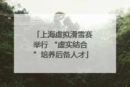 上海虚拟滑雪赛举行 “虚实结合”培养后备人才
