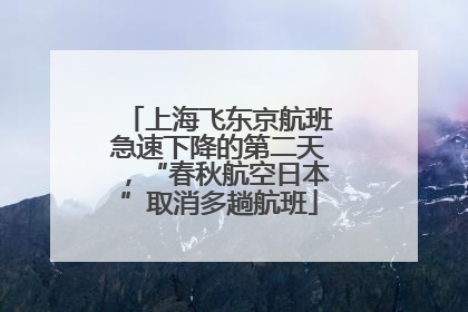 上海飞东京航班急速下降的第二天，“春秋航空日本”取消多趟航班