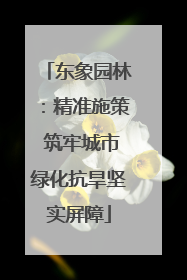 东象园林：精准施策 筑牢城市绿化抗旱坚实屏障