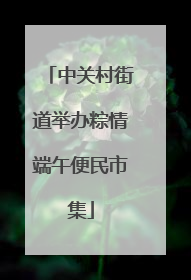 中关村街道举办粽情端午便民市集