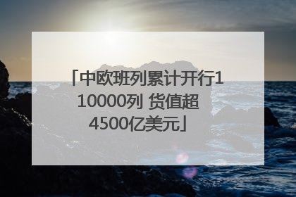 中欧班列累计开行110000列 货值超4500亿美元