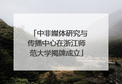 中非媒体研究与传播中心在浙江师范大学揭牌成立