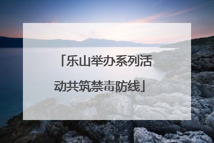 乐山举办系列活动共筑禁毒防线