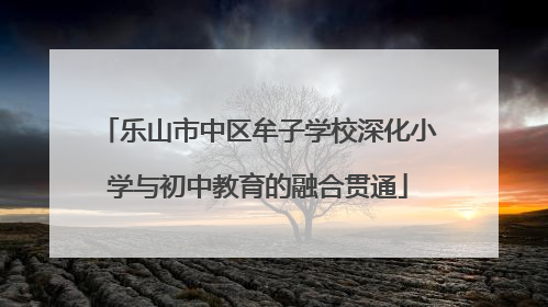 乐山市中区牟子学校深化小学与初中教育的融合贯通