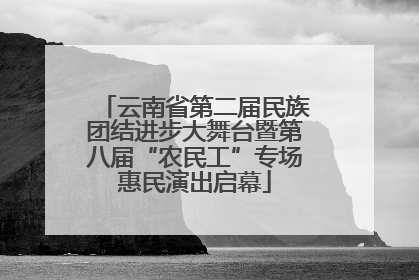 云南省第二届民族团结进步大舞台暨第八届“农民工”专场惠民演出启幕