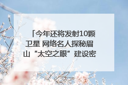 今年还将发射10颗卫星 网络名人探秘眉山“太空之眼”建设密码｜网络名人四川行