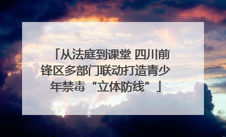从法庭到课堂 四川前锋区多部门联动打造青少年禁毒“立体防线”