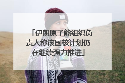 伊朗原子能组织负责人称该国核计划仍在继续强力推进