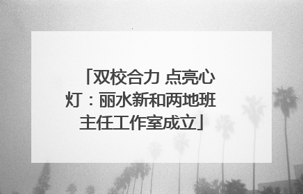 双校合力 点亮心灯：丽水新和两地班主任工作室成立
