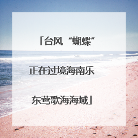 台风“蝴蝶”正在过境海南乐东莺歌海海域