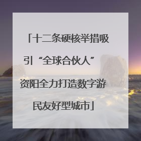 十二条硬核举措吸引“全球合伙人” 资阳全力打造数字游民友好型城市