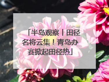 半岛观察丨田径名将云集！青岛办赛掀起田径热