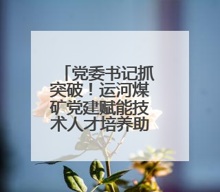 党委书记抓突破！运河煤矿党建赋能技术人才培养助力矿井安全发展