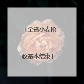 全省小麦抢收基本结束