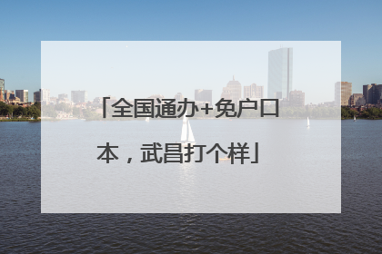 全国通办+免户口本，武昌打个样
