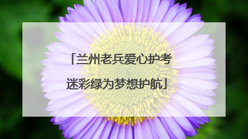 兰州老兵爱心护考 迷彩绿为梦想护航
