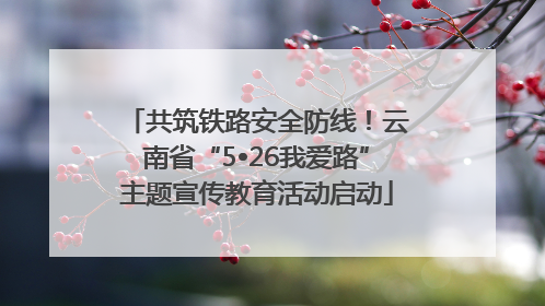 共筑铁路安全防线！云南省“5•26我爱路”主题宣传教育活动启动