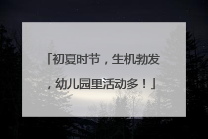 初夏时节，生机勃发，幼儿园里活动多！