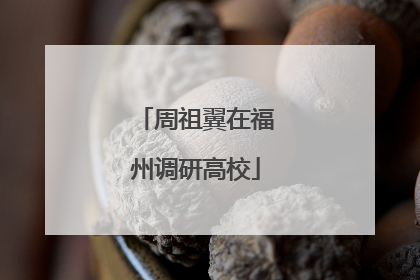 周祖翼在福州调研高校
