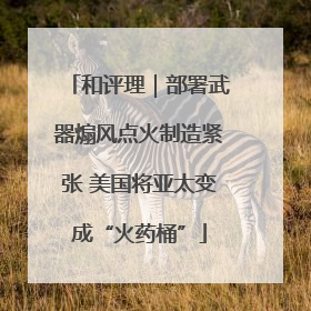 和评理｜部署武器煽风点火制造紧张 美国将亚太变成“火药桶”