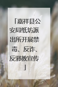 嘉祥县公安局纸坊派出所开展禁毒、反诈、反邪教宣传