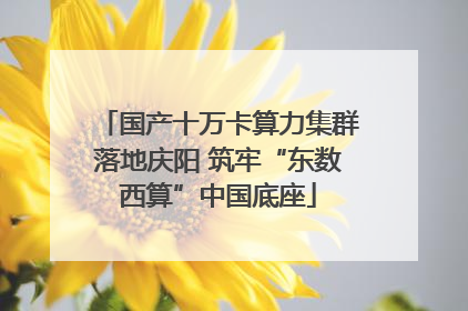 国产十万卡算力集群落地庆阳 筑牢“东数西算”中国底座