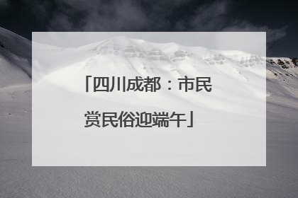 四川成都：市民赏民俗迎端午
