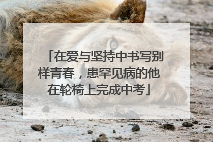 在爱与坚持中书写别样青春，患罕见病的他在轮椅上完成中考