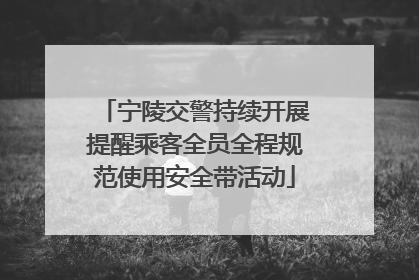 宁陵交警持续开展提醒乘客全员全程规范使用安全带活动