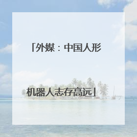 外媒：中国人形机器人志存高远
