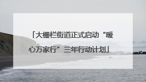 大栅栏街道正式启动“暖心万家行”三年行动计划