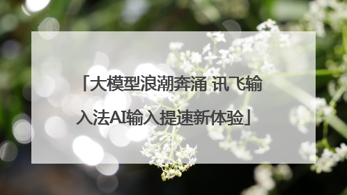 大模型浪潮奔涌 讯飞输入法AI输入提速新体验