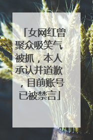 女网红曾聚众吸笑气被抓，本人承认并道歉，目前账号已被禁言