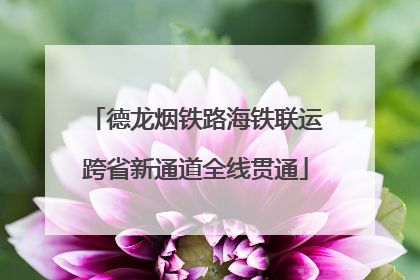 德龙烟铁路海铁联运跨省新通道全线贯通